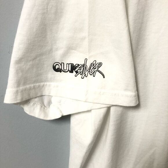quiksilver white mens size xl florida surf organic cotton - Picture 3 of 9